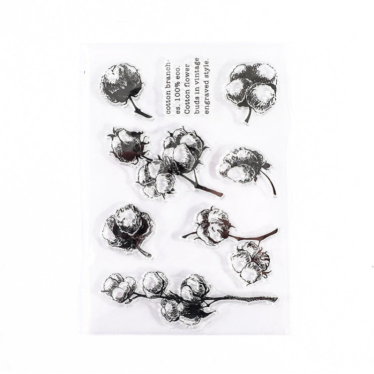 5 PCS Vintage Botanical Arrangement Handbook Clear Silicone Stamp(Cotton)