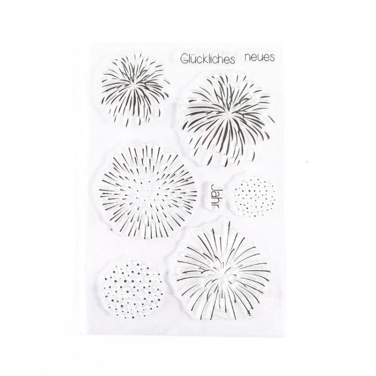 5 PCS Vintage Botanical Arrangement Handbook Clear Silicone Stamp(Fireworks)