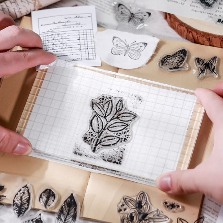 5 PCS Vintage Botanical Arrangement Handbook Clear Silicone Stamp(Goblet Years)