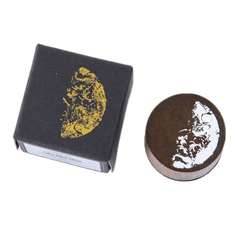 Moon Phase Series Handbook Decoration DIY Wooden Stamp(String Moon)