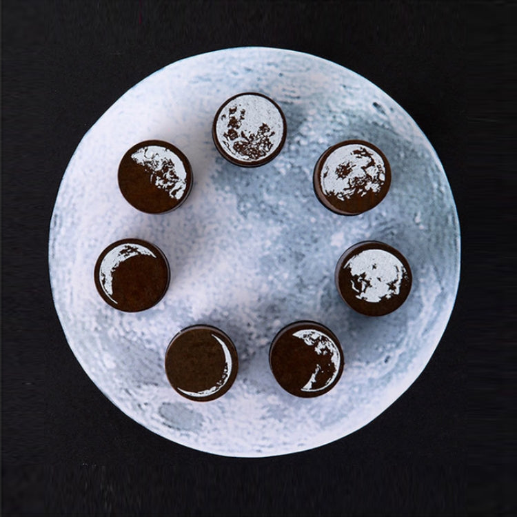 Moon Phase Series Handbook Decoration DIY Wooden Stamp(String Moon)