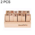 2 Sets D25 12PCS/Set Wooden Cartoon Handbook Decoration Stamps(C)
