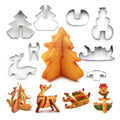 Stainless Steel 3D Stereo Cookie Mold Christmas Cookie Baking Appliance(Large)