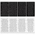 1 Sets Handbook DIY Vintage Text Sticker Material Pack(Black & White)