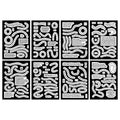1 Sets Handbook DIY Vintage Text Sticker Material Pack(Curve)