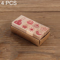 4 Sets 121 Cartoon Handbook Decoration Wooden Seals Diary Decoration Stamps(Life 1)