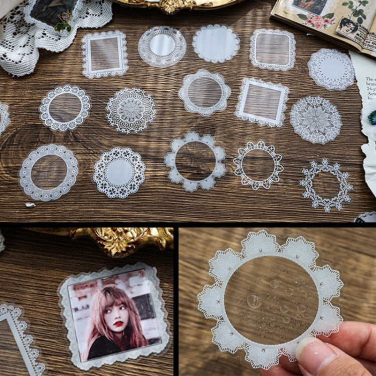 1 Sets Sun Moon Stars Vintage Lace Children Handbook Material(Star Arch Of The North Star)