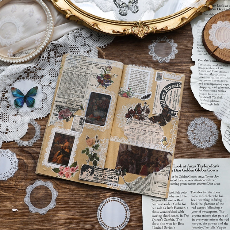 1 Sets Sun Moon Stars Vintage Lace Children Handbook Material(Star Arch Of The North Star)