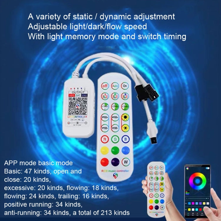 KD0062 USB 24 Key Bluetooth Firework Lantern LED Music Decoration Light(117LEDs)