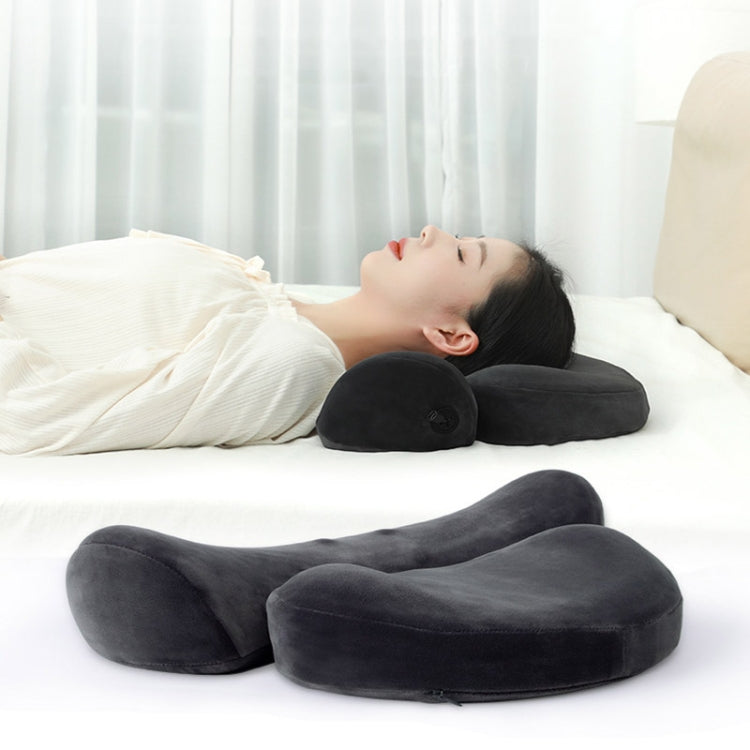 3D Slow Rebound Memory Foam Heating Massage Pillow(Deep Gray)