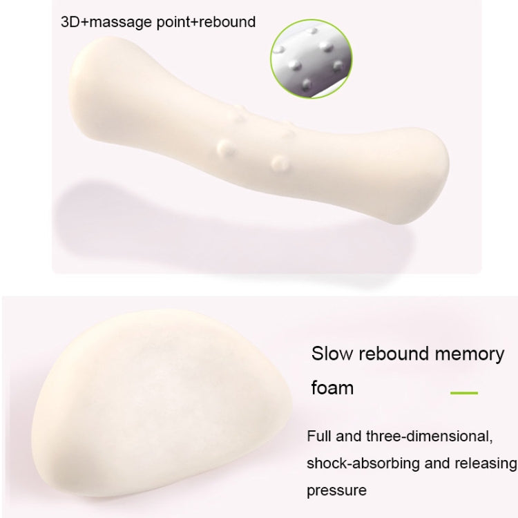3D Slow Rebound Memory Foam Heating Massage Pillow(Deep Gray)