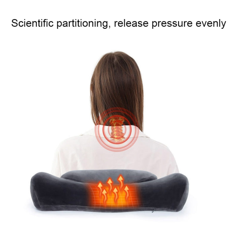 3D Slow Rebound Memory Foam Heating Massage Pillow(Deep Gray)