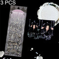3 PCS Laser Stereo DIY Stickers Set Handbook Decorative Material Stickers(Star Score)