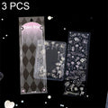 3 PCS Laser Stereo DIY Stickers Set Handbook Decorative Material Stickers(Lace Rose)