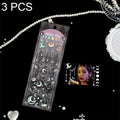 3 PCS Laser Stereo DIY Stickers Set Handbook Decorative Material Stickers(Moon God)