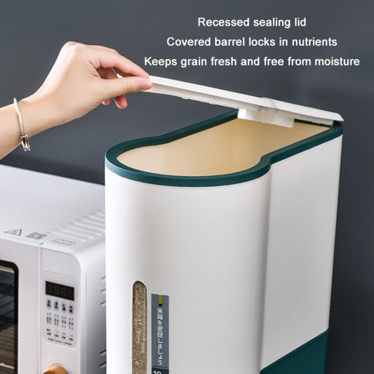 One Button Press Insect Proof Sealed Moisture Proof Fresh Rice Storage Bin, Size: 5 KG(Green)