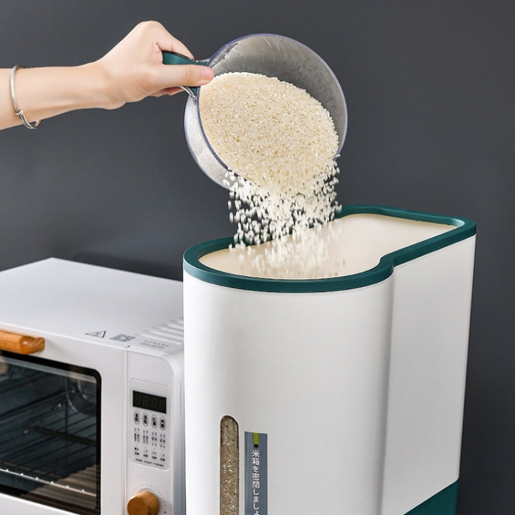 One Button Press Insect Proof Sealed Moisture Proof Fresh Rice Storage Bin, Size: 5 KG(Green)