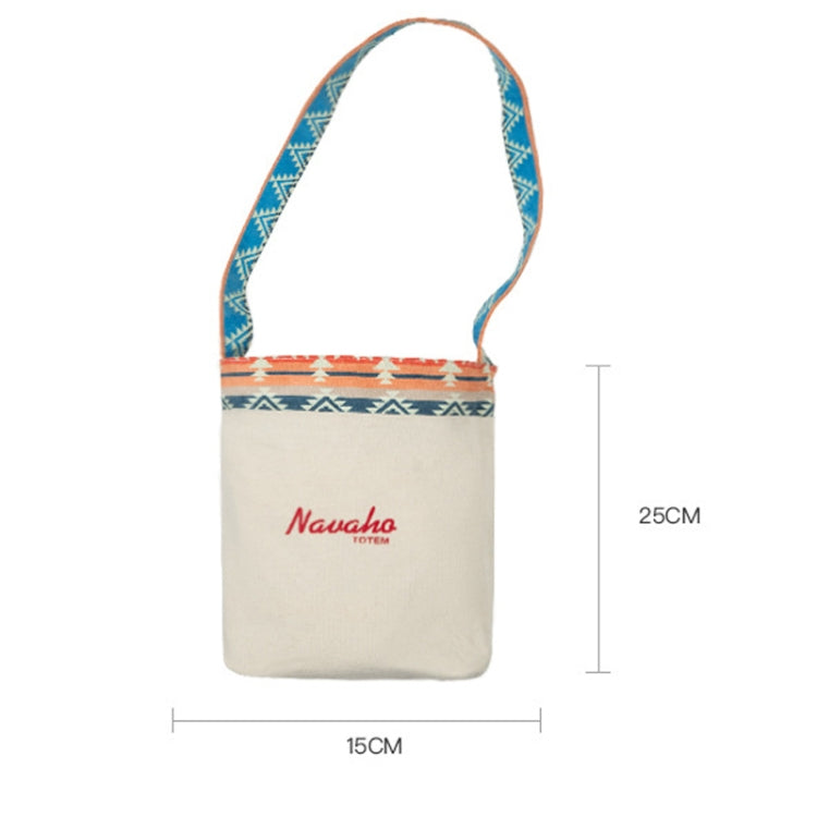 Maden YS2208825 Retro National Canvas Barrel Bags Dual Use Messengers Bag(Color)