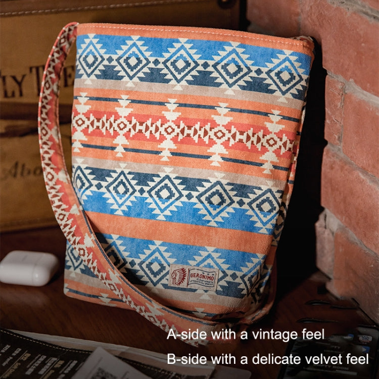 Maden YS2208825 Retro National Canvas Barrel Bags Dual Use Messengers Bag(Color)