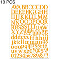 10 PCS Waterproof Alphabet DIY Handbook Sticker Gift Decoration Office Sticker(Orange Yellow)