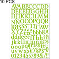 10 PCS Waterproof Alphabet DIY Handbook Sticker Gift Decoration Office Sticker(Light Green)