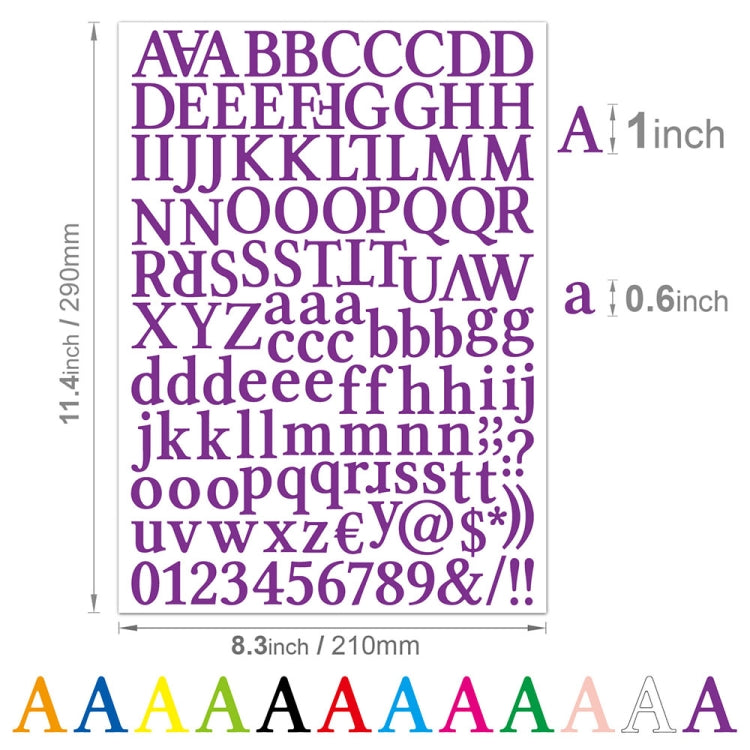 10 PCS Waterproof Alphabet DIY Handbook Sticker Gift Decoration Office Sticker(Red)