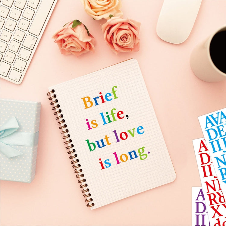 10 PCS Waterproof Alphabet DIY Handbook Sticker Gift Decoration Office Sticker(Light Green)