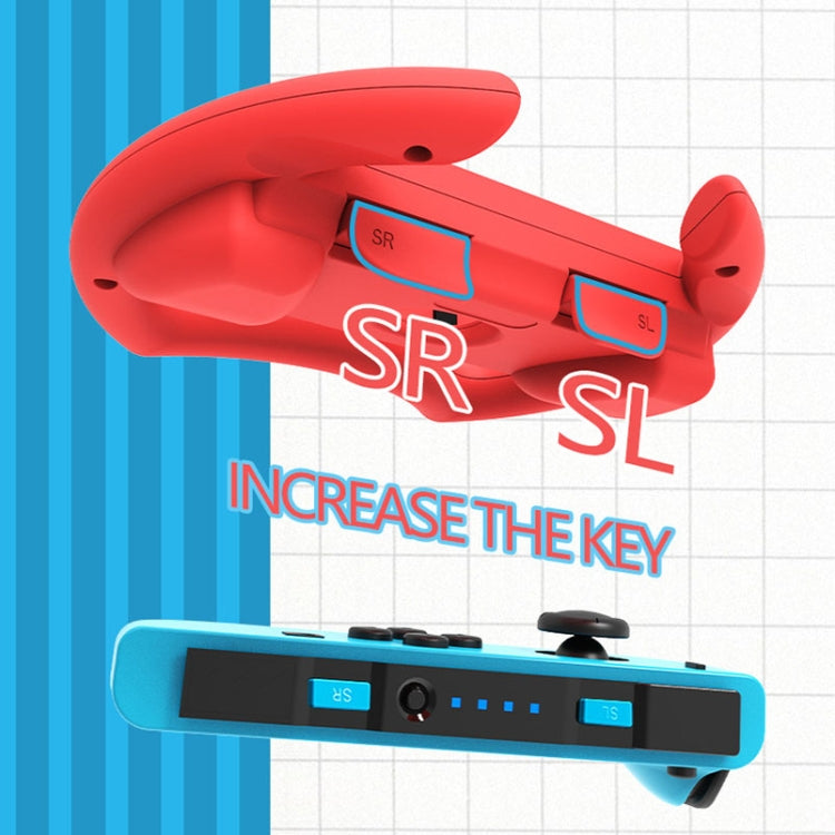 For Nintendo Switch IPLAY HBS-412 Gamepad Steering Wheel Gamepad Accessories(Red Blue)