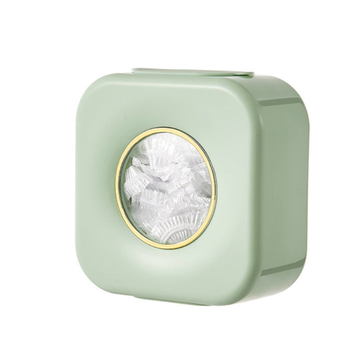 Large Capacity Kitchen Cling Wrap Organiser Wall Mounted Shower Cap Storage Shelf(Green)