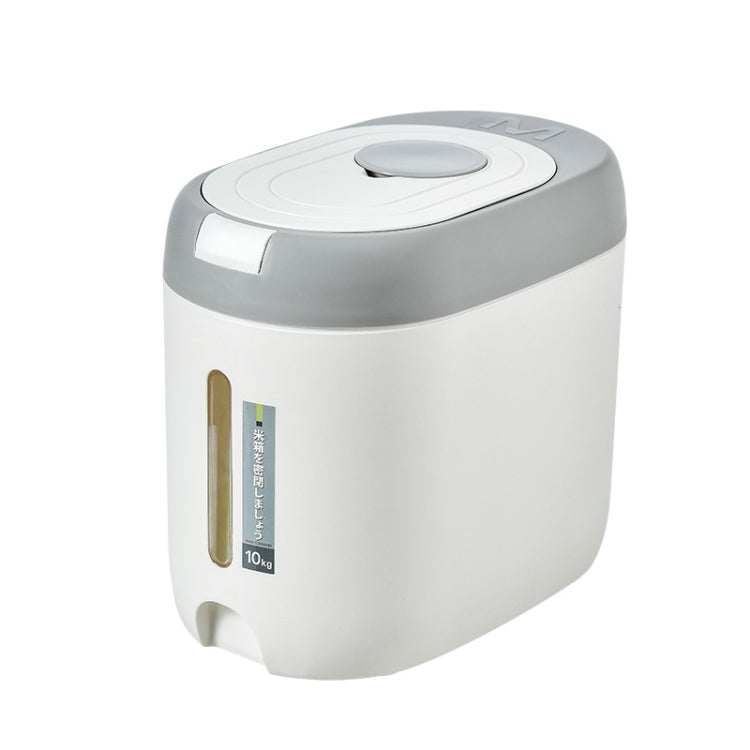 Kitchen Sealed Moisture Dust Proof Storage Rice Bucket, Color: Gray 10kg