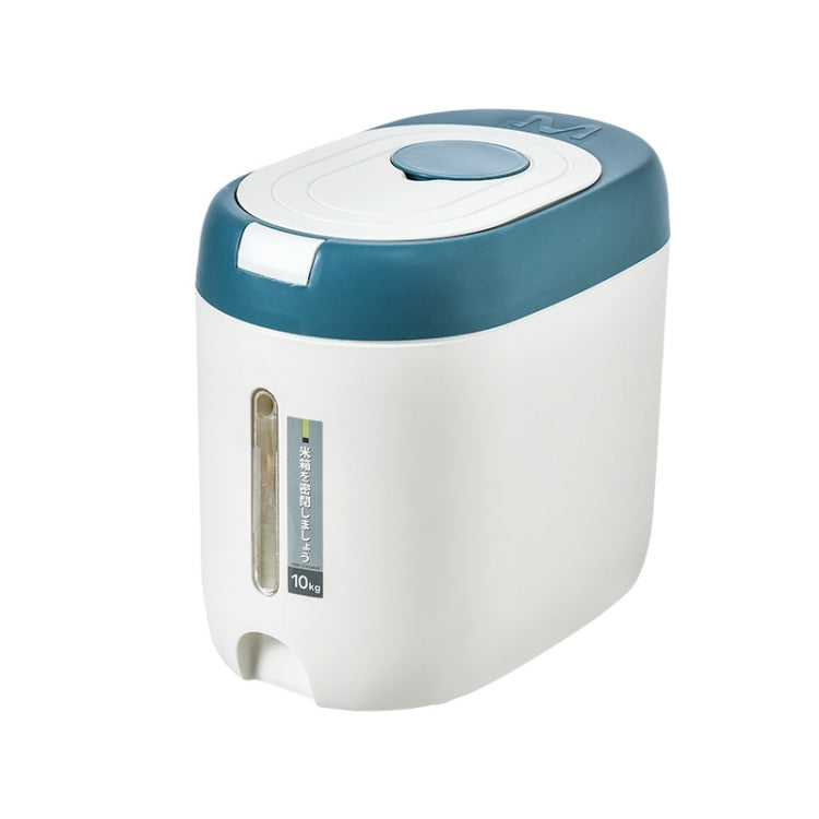 Kitchen Sealed Moisture Dust Proof Storage Rice Bucket, Color: Blue 10kg