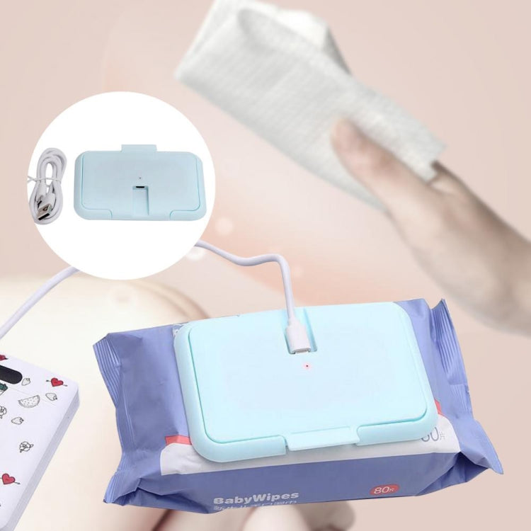 Home Car Portable USB Wet Towel Heater(Light Blue)