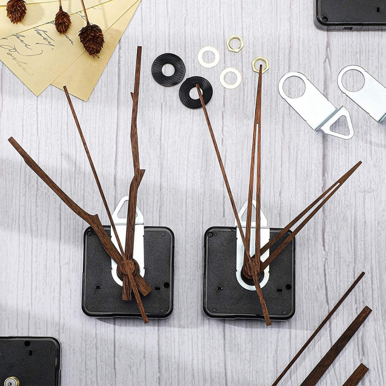 Quartz Clock Dial Repair Kit DIY Wall Clock Parts,Spec: Movement+S02 Wooden Needle