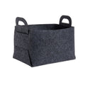 Home Clutter Felt Folding Storage Baskets, Size: Large(Grey)