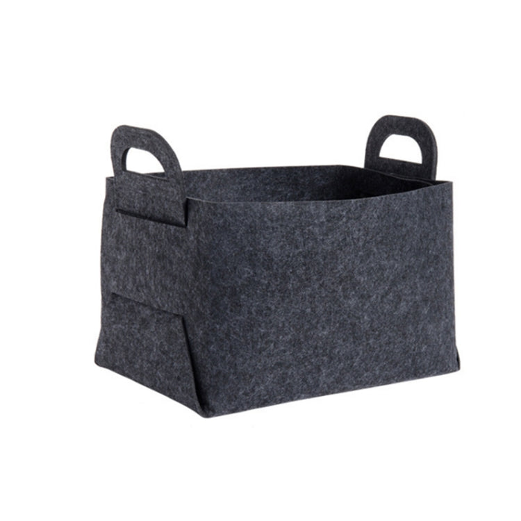 Home Clutter Felt Folding Storage Baskets, Size: Medium(Grey)