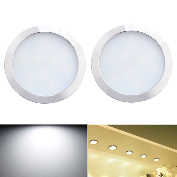 2 PCS 2W DC12V 18LED Cabinet Lights Showcase Lights,Spec:  DuPont Terminal- Bottom  Outlet(White Light 6400K)