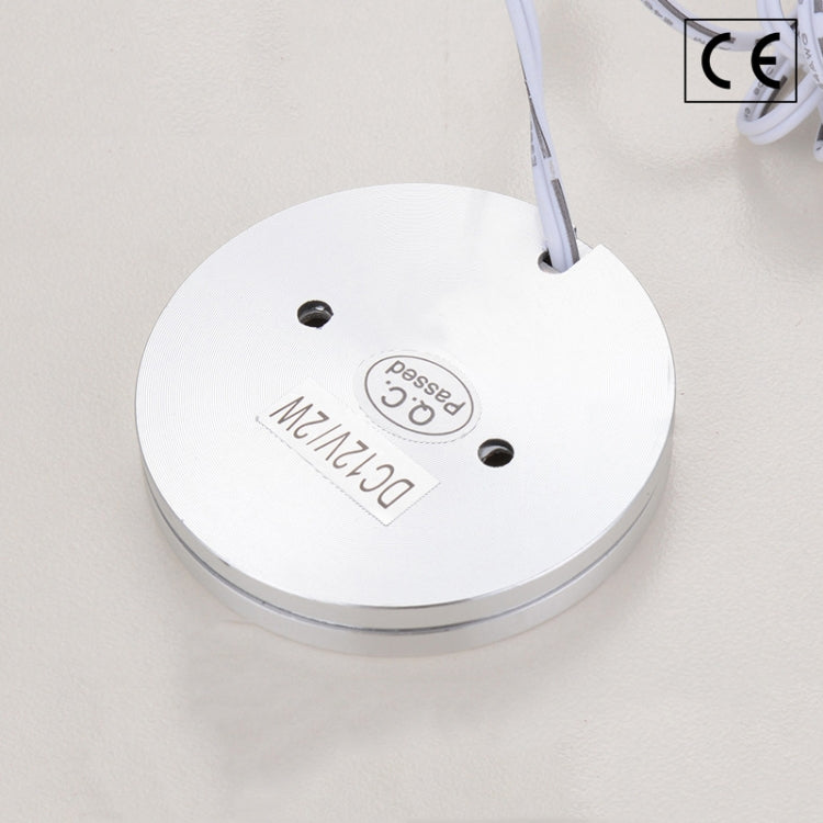 2 PCS 2W DC12V 18LED Cabinet Lights Showcase Lights,Spec:  DuPont Terminal- Bottom  Outlet(White Light 6400K)