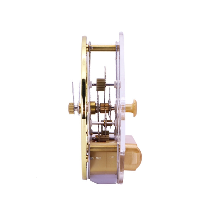 Metal See-through Quartz Clock Gear Clock DIY Accessories 86mm Golden Movement