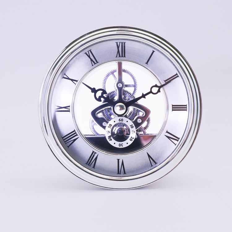 Metal See-through Quartz Clock Gear Clock DIY Accessories 97mm Silver Clock Head