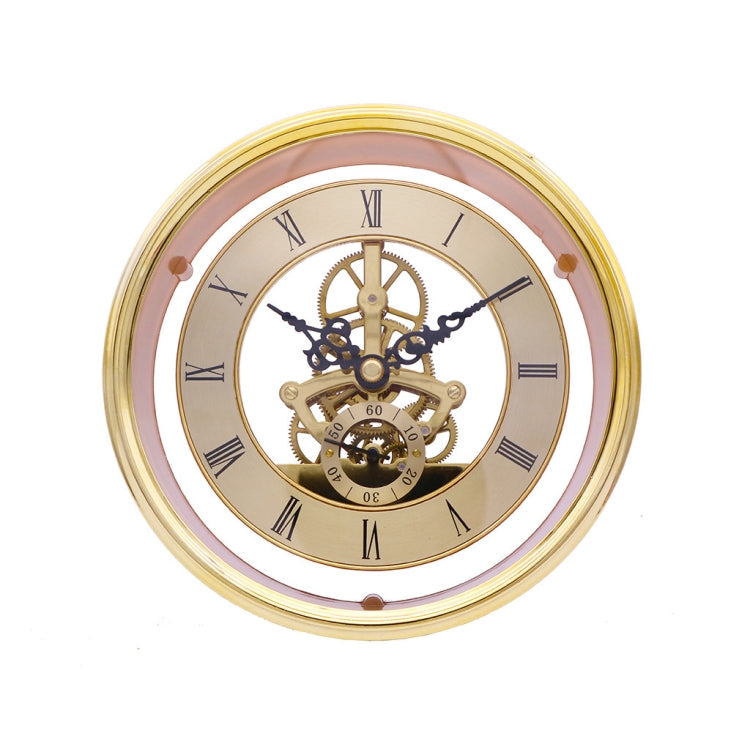 Metal See-through Quartz Clock Gear Clock DIY Accessories 149mm Golden Clock Head