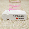 100pcs /Set Small Retro Baking Label DIY Jewelry Price Tag Bookmark Gift Card, Specification: Handmade White