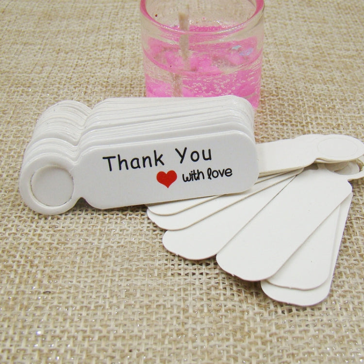 100pcs /Set Small Retro Baking Label DIY Jewelry Price Tag Bookmark Gift Card, Specification: Thankyou White