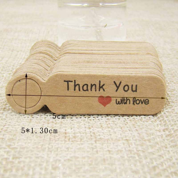 100pcs /Set Small Retro Baking Label DIY Jewelry Price Tag Bookmark Gift Card, Specification: Thankyou White