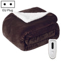 Intelligent Temperature Control Electric Heating Blanket, Size: 130x180cm EU Plug(Brown White)