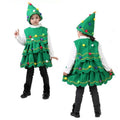 Girls Christmas Dress Christmas Tree Performance Dance Clothes, Size: 140cm(Green)