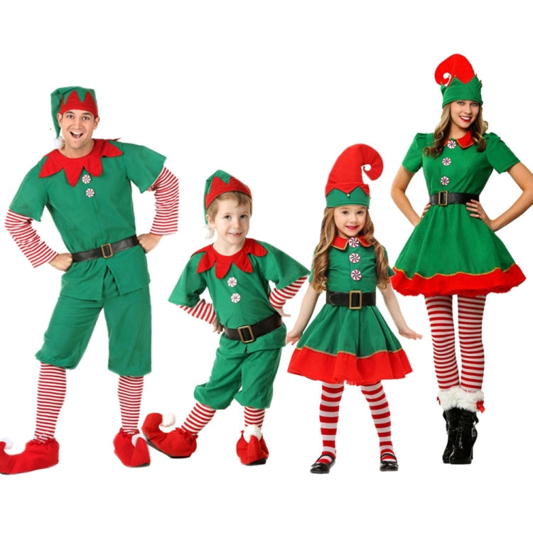 Christmas Green Elf Cosplay Costume Chris Santa Claus Costume Set, Size: 170cm(Female)
