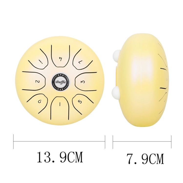 Shuffle SD-5 5.5 Inch Steel Tongue Carefree Empty Drum Percussion Instrument(Yellow)