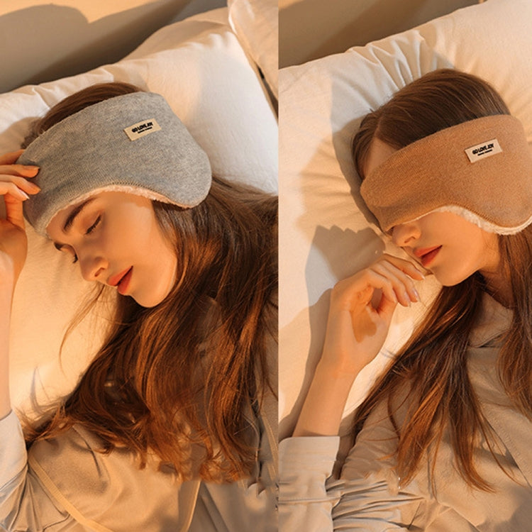 Golovejoy Winter Warm Soundproof Earmuffs + Earplugs Set Sleep Eye Mask(Beige)