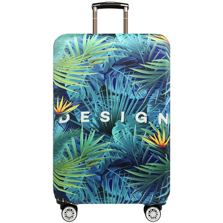 Thickened Wear-resistant Stretch Elastic Luggage Dust Cover, Size: S(Sword Leaf Forest)
