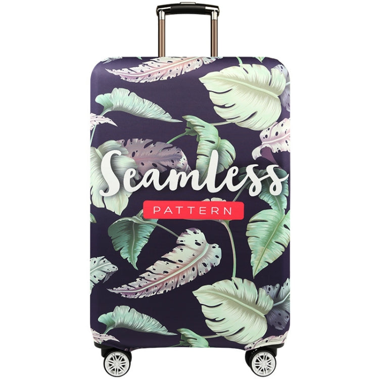 Thickened Wear-resistant Stretch Elastic Luggage Dust Cover, Size: L(Banana Leaf Purple)
